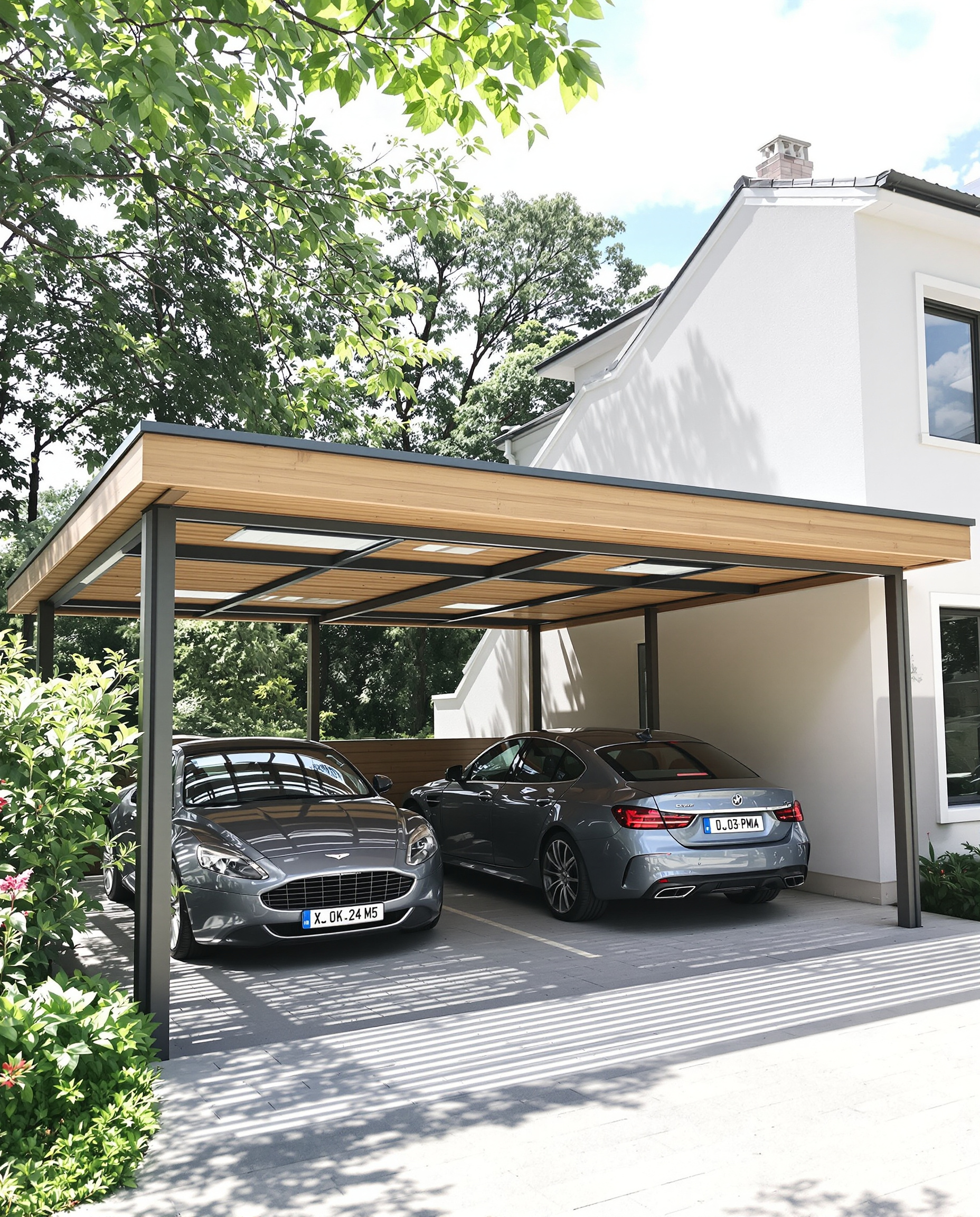 Modern kitchen counter with sink
